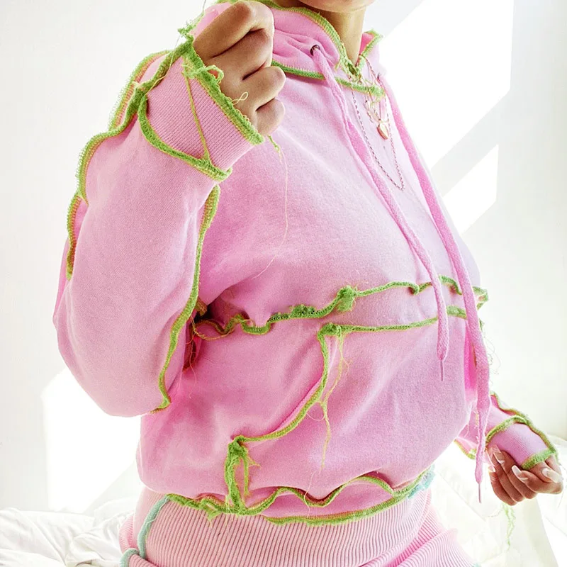 

Anti-Car Striped Patchwork Long-Sleeved T-Shirt High Collar Autumn Fashion Casual Street Wear Women'S Top