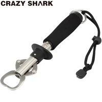 crazy shark stainless steel portable fish lip griper grabber fish holder tackle eva handle 40lbs18kg scale
