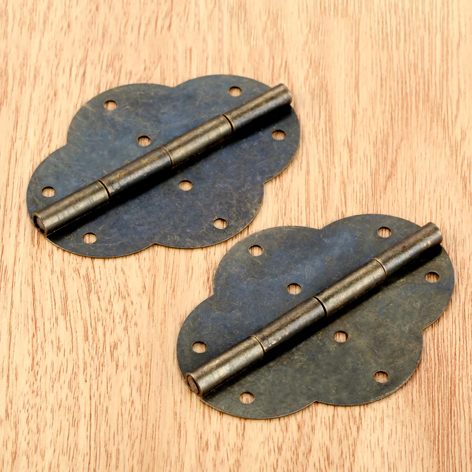 

2Pcs 69*54mm Furniture Vintage Hinges Cabinet Drawer Door Butt Hinge Antique Decorative Hinges For Jewelry Wooden Box