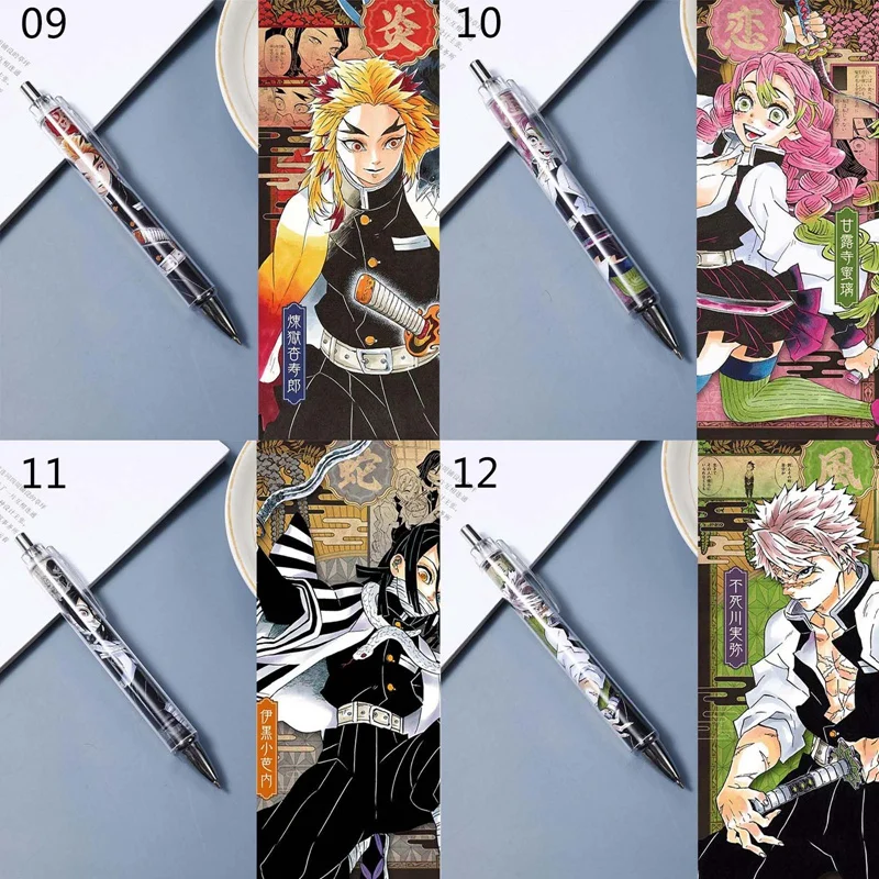 

Demon Slayer: Kimetsu No Yaiba Ballpoint Pen Student Stationery School Supplies Anime Cute Ball Point Pen Office Stationery