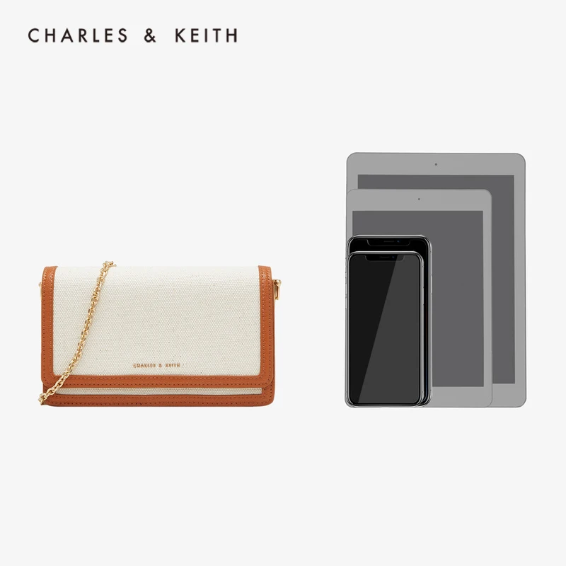 CHARLES＆KEITH Новинка на Весну 2020г. CK2 70840200 2 Женская Сумка На плечо с Цепочкой Откидной