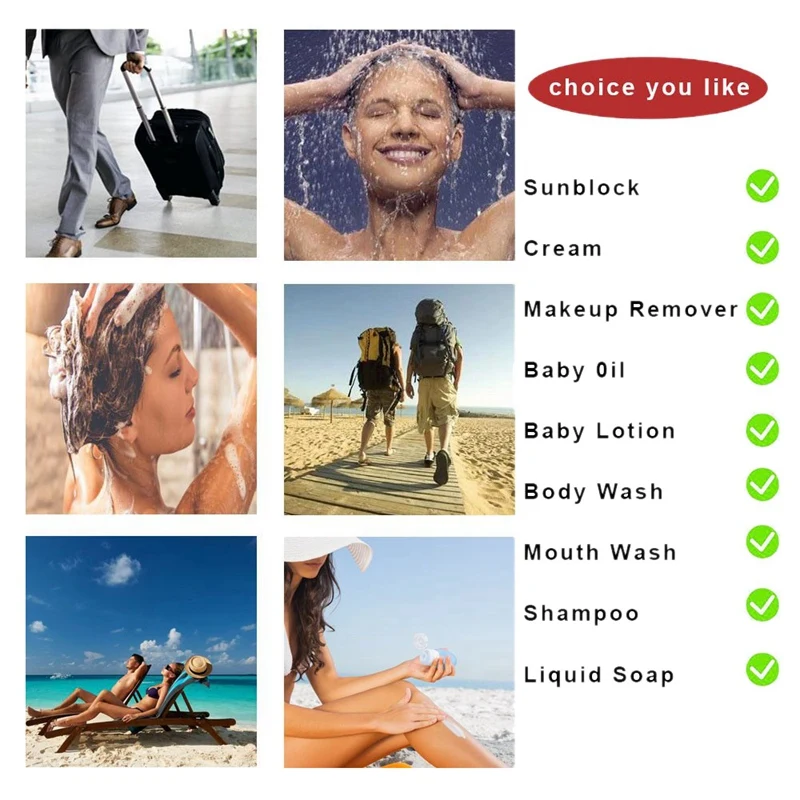 4 упаковки Гладкий силиконовый дорожный контейнер аксессуары для путешествий