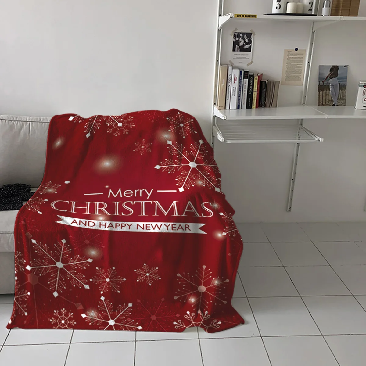 Мягкое удобное фланелевое одеяло Merry Christmas Снежинка печать пледы одеяло Рождество s красный диван простыни Прямая поставка