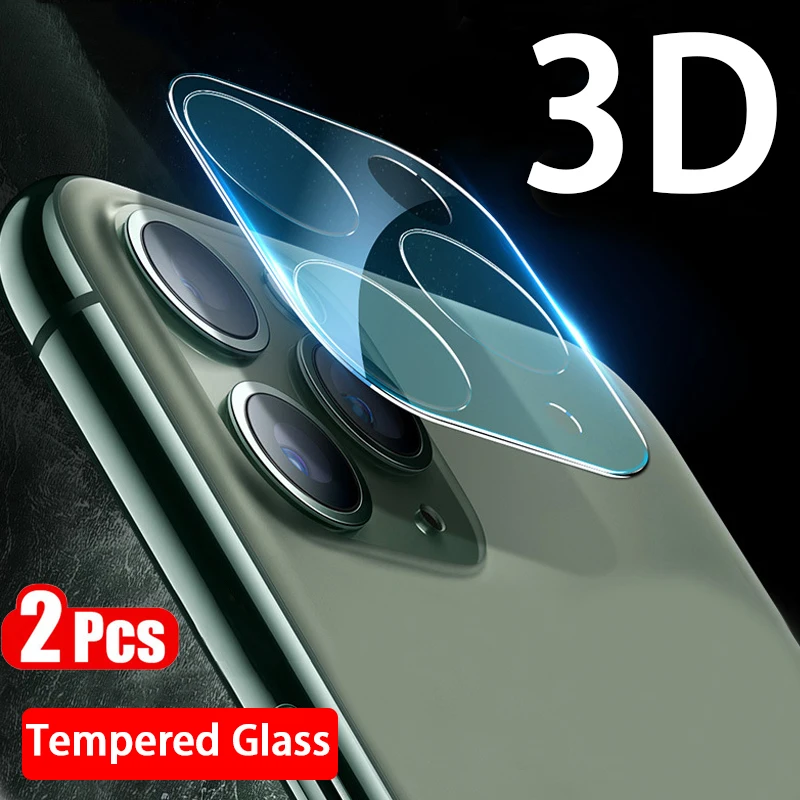 2 шт. закаленное стекло для iPhone 11 Pro Max объектив камеры Защита экрана 7 8 6 6S Plus X XR XS