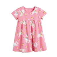 jumping meters new cotton princess unicorn dresses for summer baby clothes animals print cute costume for party kids girl dress