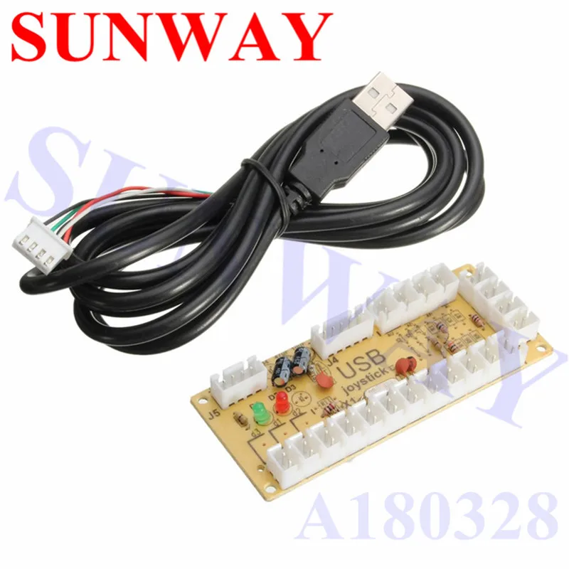1 шт. Нулевая задержка аркадная игра USB кодер Джойстик контроллер с 5Pin Sanwa провода для MAME PC файтинг fit SANWA Кнопки