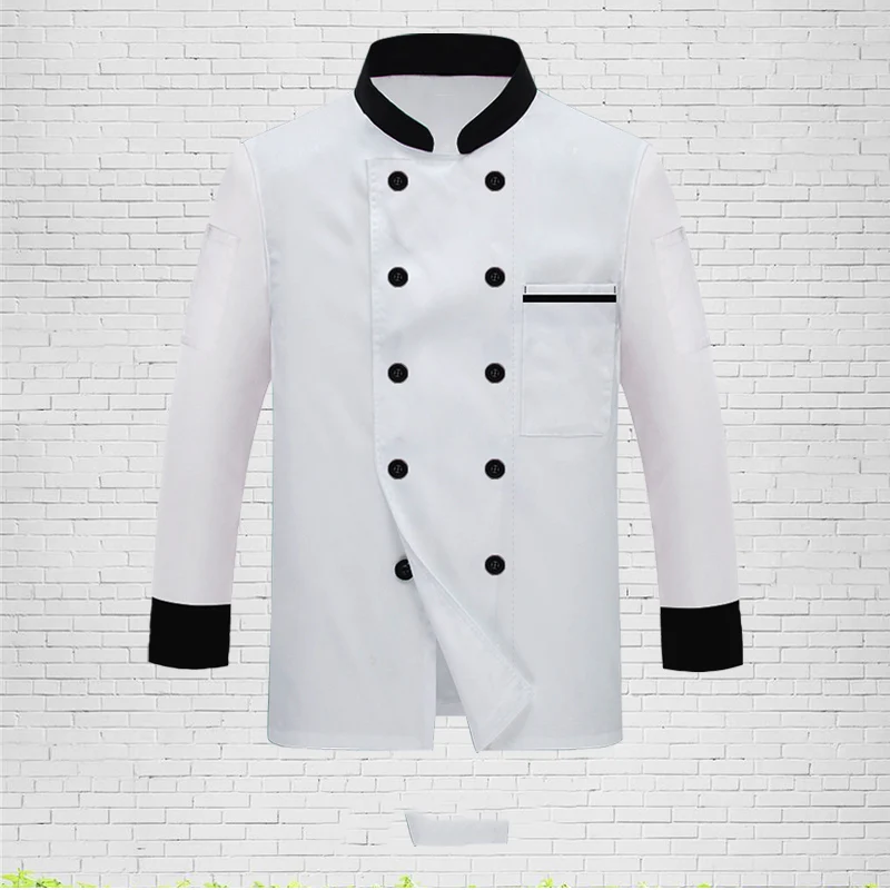 Куртка для шеф повара унисекс жакет с длинным рукавом ресторана кухни униформа