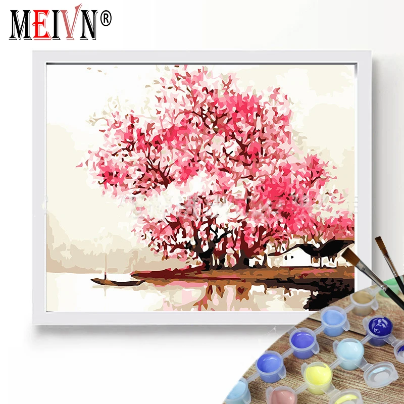 Meivn Сделай Сам глубокий красный лес масляная цифровая скоростная краска