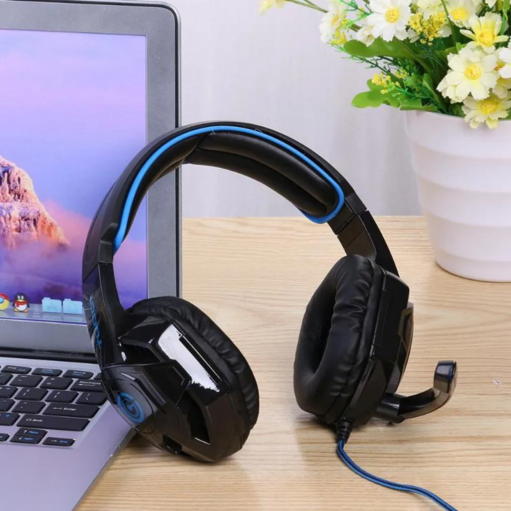 TC-G1000 USB стерео ПК игровая гарнитура светящиеся проводные наушники микрофон