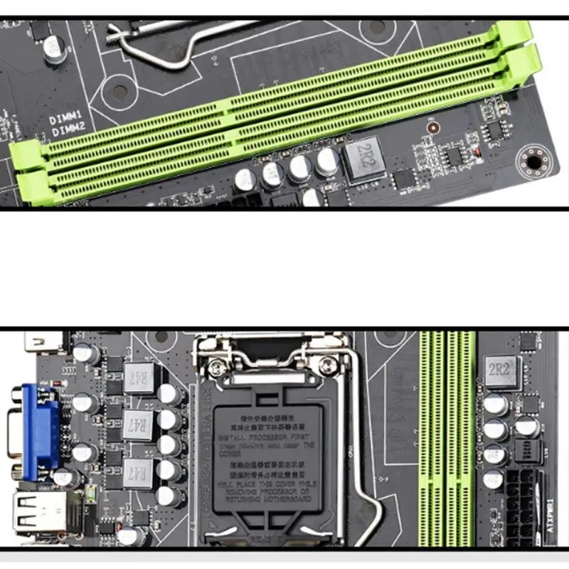 Материнская плата H61 LGA 1155 M ATX 32G 2 DDR3 PCI-Express X1 VGA HDMI для Intel Xeon i7 i5 i3