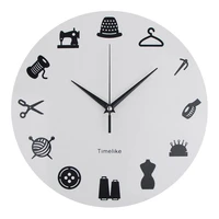 wall clock tailor shop cut clothes seamstress modern wall clocks customize the label sewing sign wall clock personalize watch