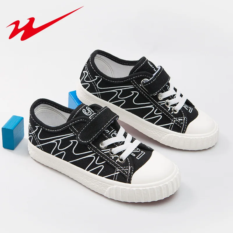 Double Star Children's Shoes Canvas For Boys And Girls Skateboarding Kids Outdoor Wear-resisting Sneakers | Детская одежда и