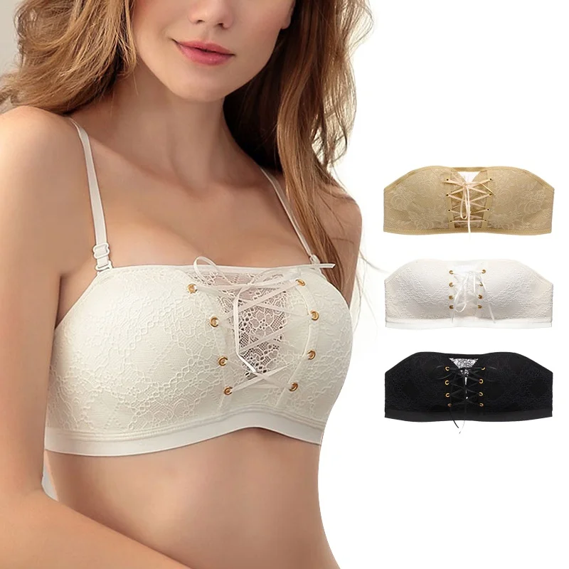 

Бюстгальтер кружевной бесшовный, пуш-ап, с открытой спиной