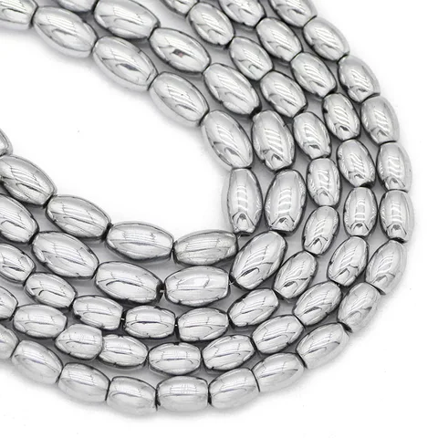 Натуральные бусины из гематита HGKLBB 6/8 мм синего цвета