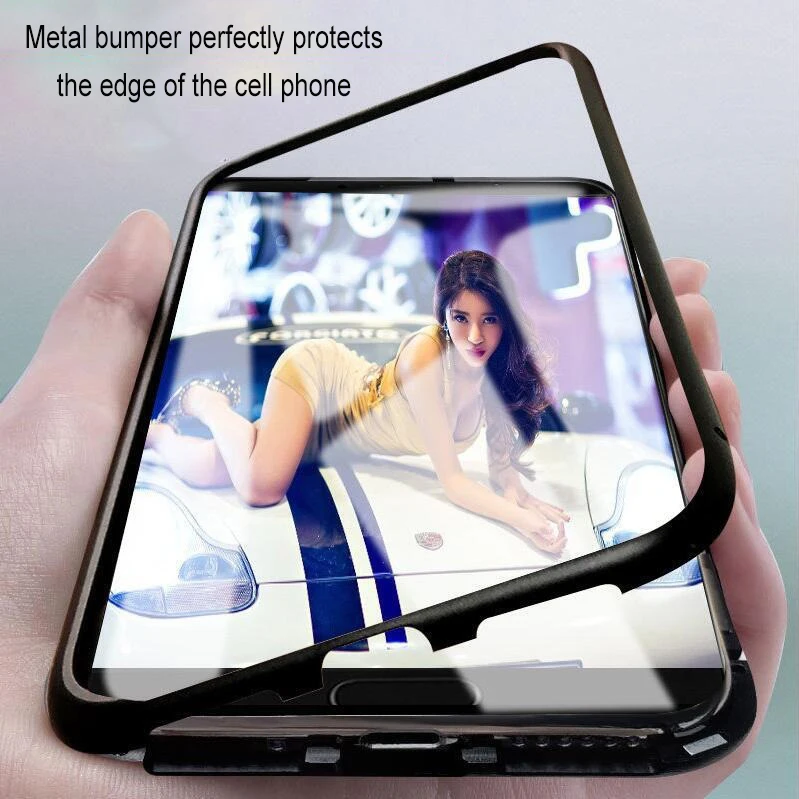 Двусторонний Магнитный 360 полный защитный чехол для huawei Honor 20 i Pro |