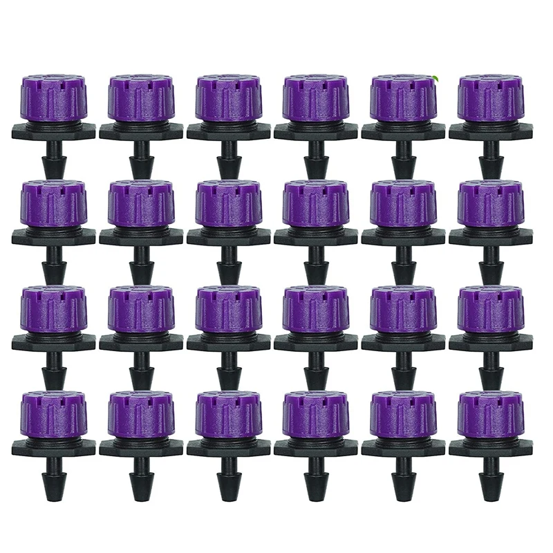 

200Pcs 1/4Inch Adjustable Micro-Type Drip Irrigation System Watering Sprinklers Anti-Clogging Emitter Dripper Supplies