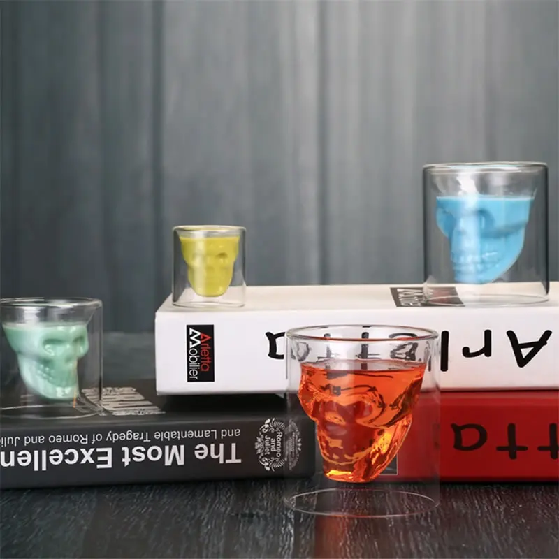 OBR 25 мл двойными стенками стекло в форме черепа бокал для вина es виски пивное