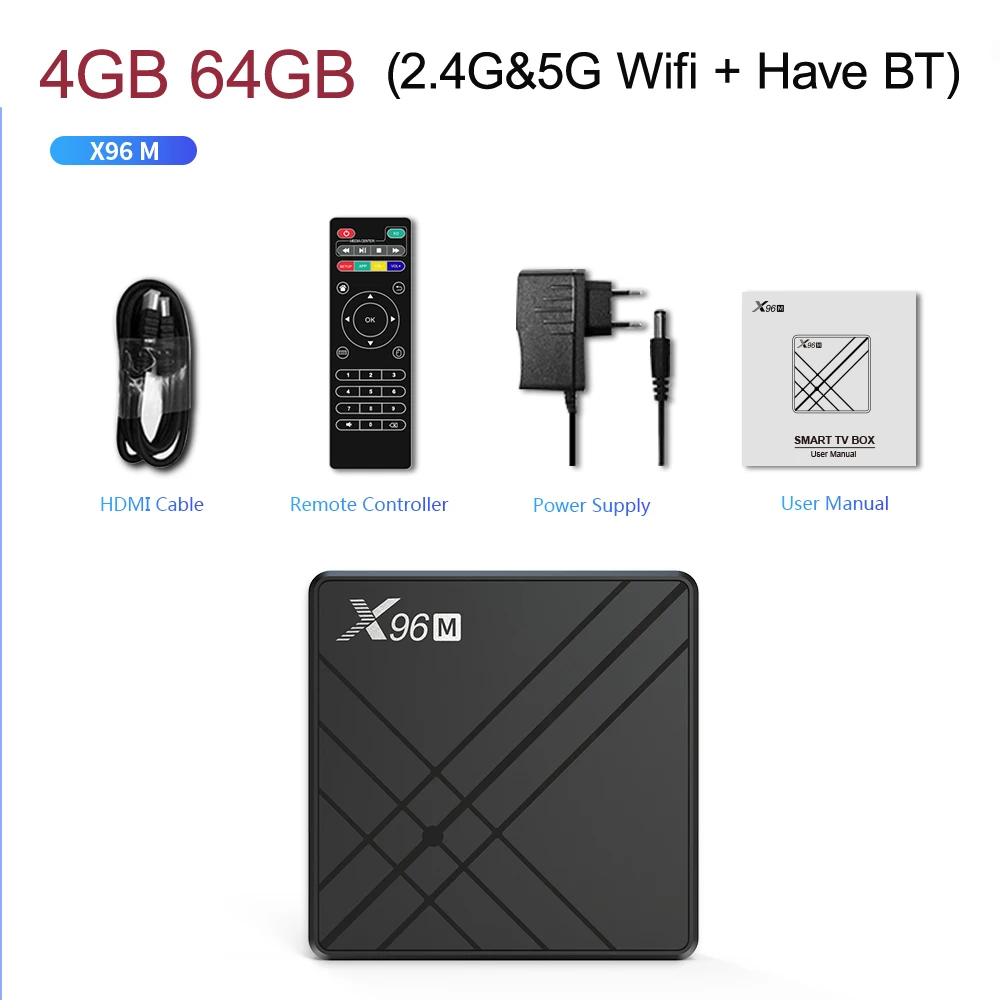 4G64G X96 M X96 Smart Android 9,0 tv BOX 4 Гб 64 ГБ 32 ГБ Allwiner H603 четырехъядерный 2,4G& 5G Wifi BT 6K HDR Youtube Netflix Отт видео плеер - Цвет: 4G64G