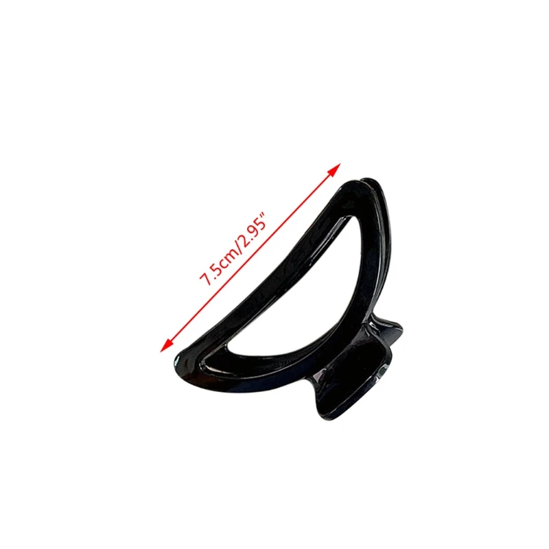 

Korean Ladies Simple Style Acrylic Hair Claw Clip Hollow Out Geometric Semicircle Jaw Clamp Transparent Solid Color Half