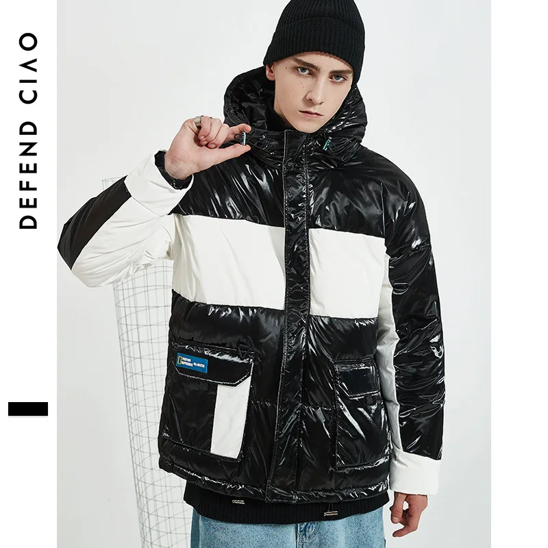 Гонконг прилива Вниз Куртка мужская короткий тренд красивый 2019 зима новый черный