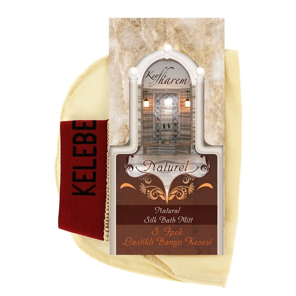 

100% Silk Turkish Bath Exfoliating Glove Get Bundle Body Mitt Glove Remove Dead Skin Purifying Skin Whitening Natural