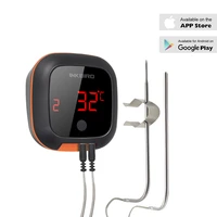ibt 4xs magnetic rotation reading bluetooth bbq thermometer led screen support 4 probes inkbird household cooking steak grilling