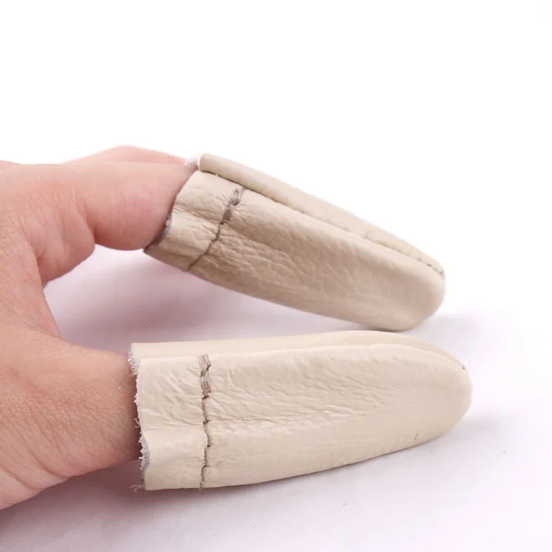 1 шт. из натуральной воловьей кожи случайный Цвет напальчник шерстяной фетр