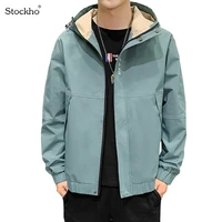 mens autumn and winter casual hooded jacket 2021 mens fashion zipper jacket casual long sleeved clothes all match hooded top