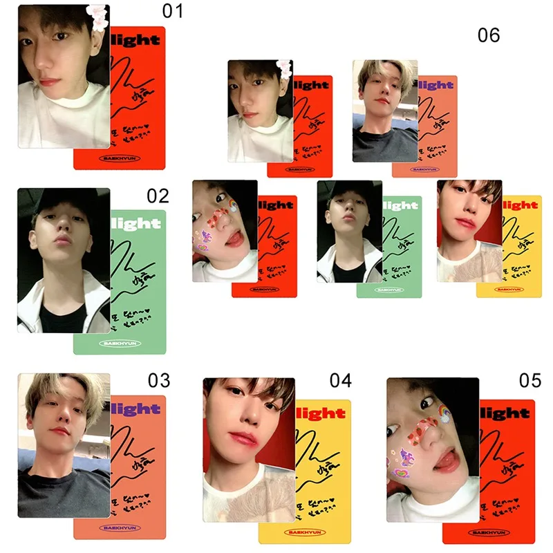 1 шт. KPOP EXO BAEKHYUN SOLO 2 й альбом DELIGHT LOMO карты Новая мода самодельный автограф фото