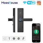 Замок дверной Moeshouse Tuya с разблокировкой по отпечатку пальца, Wi-Fi