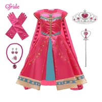 jasmine princess dress for girls aladdin christmas kids jasmine coronation costume toddle child arab clothes performance costume
