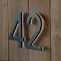 warm white 3d led house numbers light outdoor waterproof home hotel door plates stainless steel illumilous lettre sign