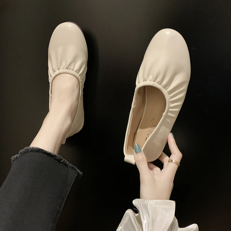 2020 женские балетки на плоской подошве женская обувь из искусственной кожи с