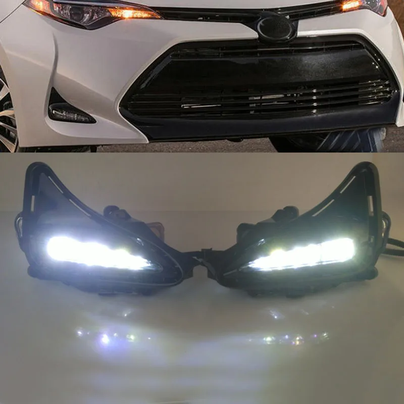 Для 2017 2018 Toyota Corolla светодиодсветодиодный дневные ходовые огни бампер