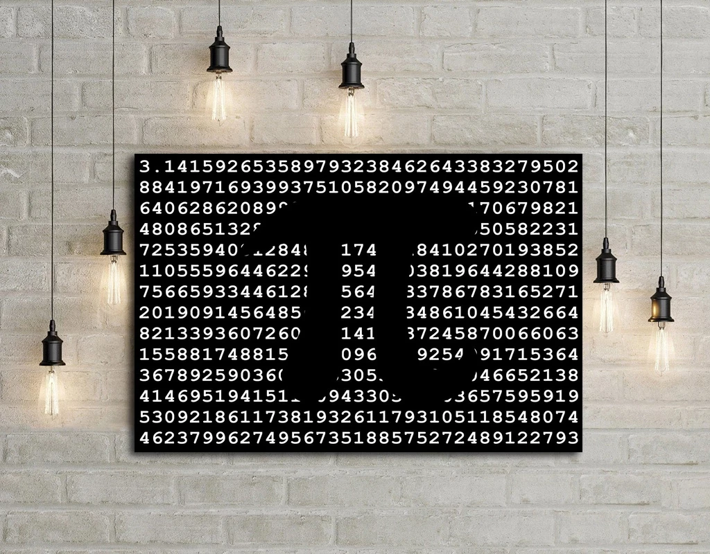 Цифровая картина MT017 Pi Современная математическая таблица умножения холст