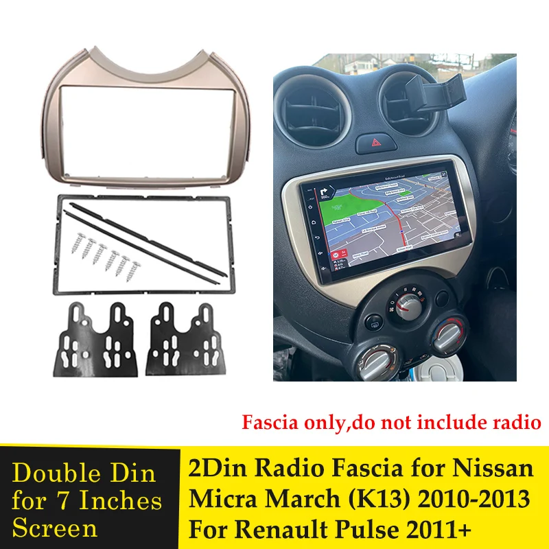2 Din Radio Fascia für NISSAN Micra März K13 für Renault Pulse CD DVD Stereo-Panel Dash Installieren CD Trim kit Gesicht Surround Rahmen