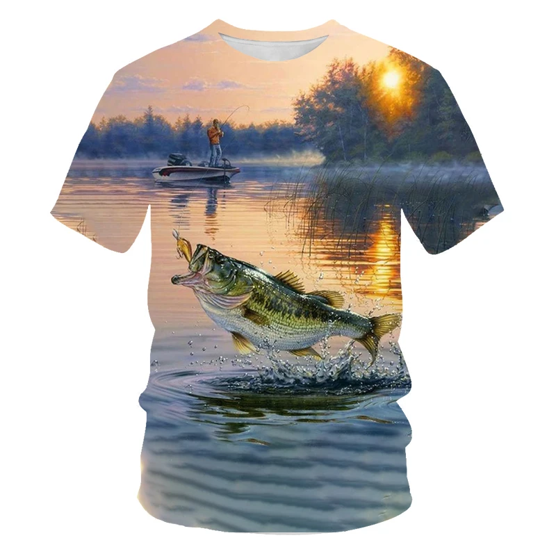 

Dolphin T-shirt 3D Printing Underwater World Fish Paradise Men's T-shirt Short Sleeve Graphic T-shirt Outdoor Leisure Fishing