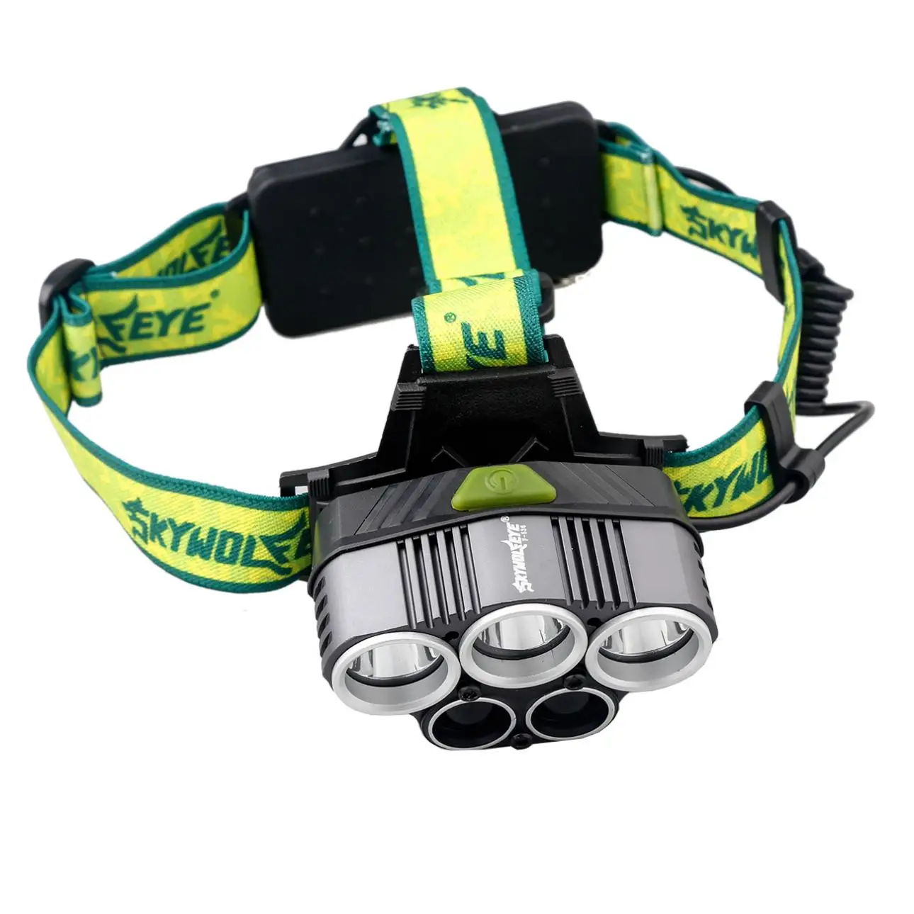 

SKYWOLFEYE F526 Headlamp 1500Lm 3x T6+2x XPE 3 LED Rechargeable HeadLight Torch