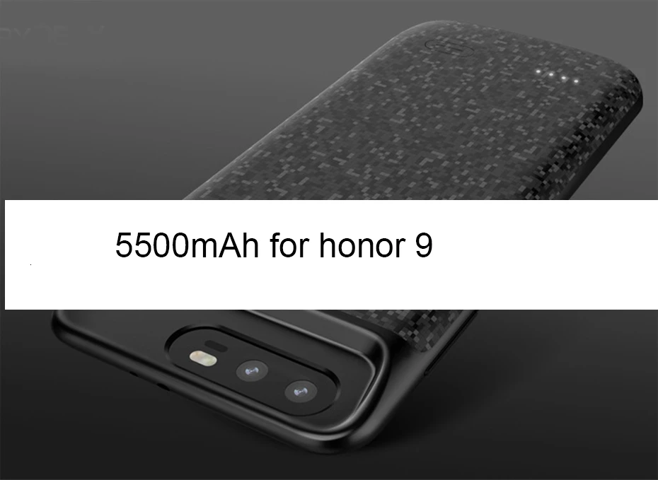 Black for honor 9 Чехол с аккумулятором Voegk 5000 мАч для huawei Honor 9x 8x, мягкий тонкий чехол с зарядным устройством для huawei Honor 10 9 8, ударопрочный чехол на заднюю панель - Цвет: Black for honor 9