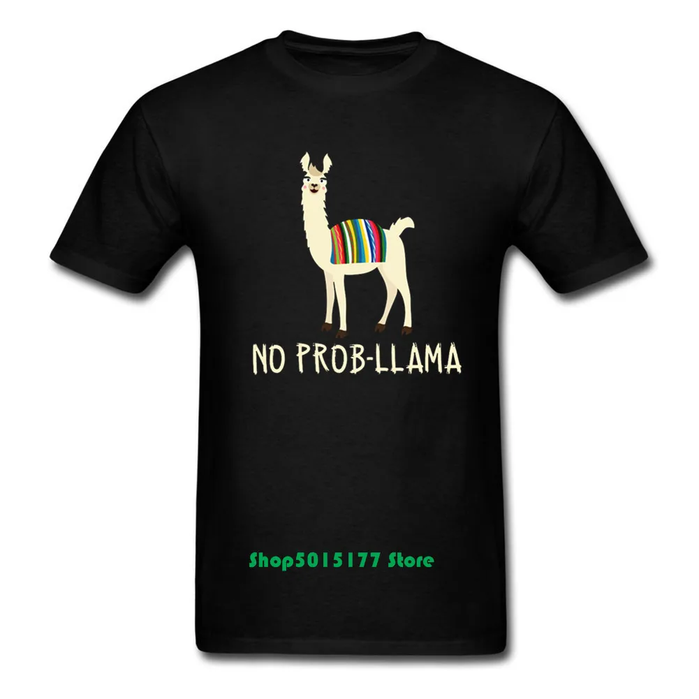 Горячая Распродажа Мужская футболка с аниме без Prob Llama Mama хлопковая Повседневная