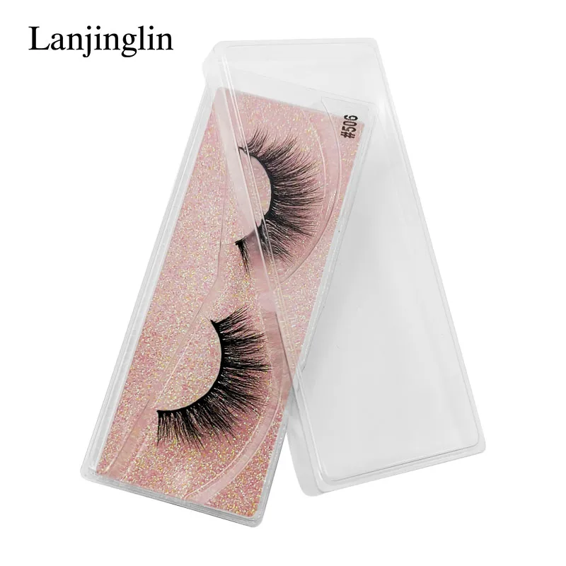 LANJINGLIN, 1 пара, 3d, норковые накладные ресницы, натуральные, длинные, накладные ресницы, для наращивания, сексуальные, для макияжа, красивые, бесклевые, оптом