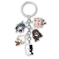 free shipping anime danganronpa keychain acrylic pendants cute cartoon bag key chains cosplay jewelry gift