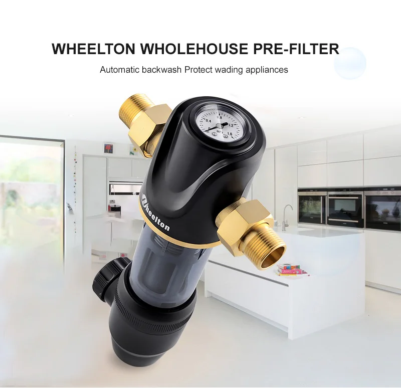 Фильтр для предварительной очистки воды Wheelton(очиститель воды обратного осмоса, нагреватель и т. Д.) 40UM очистки