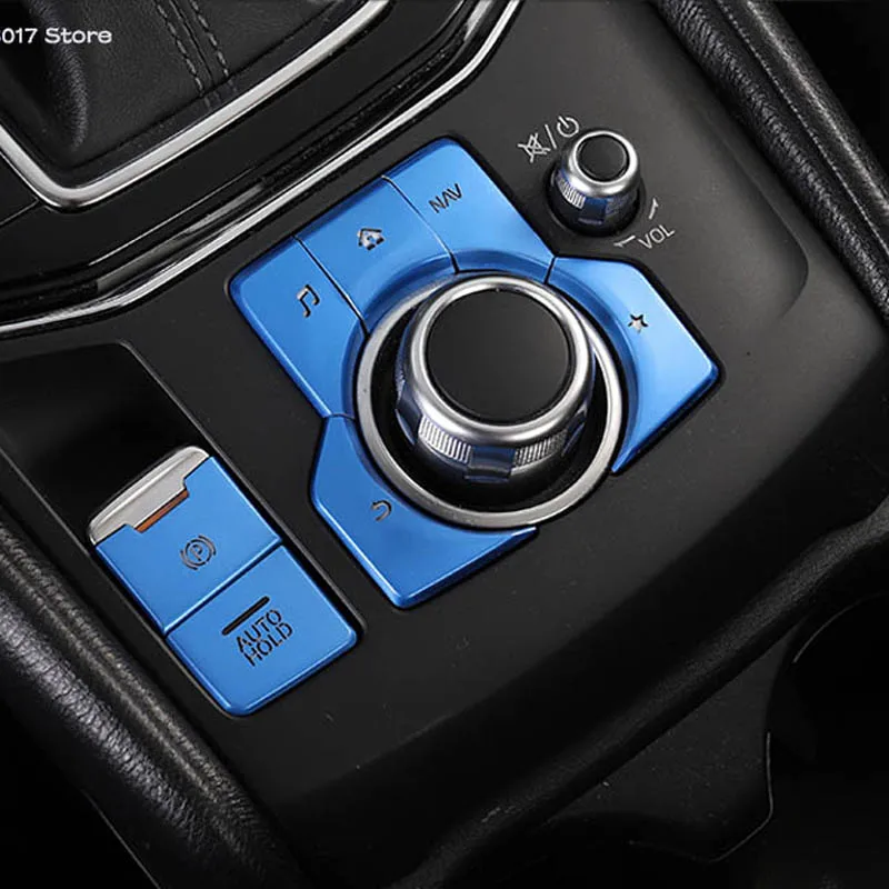 

For Mazda 6 Atenza 2021 2020 2019 Car Electronic Handbrake / Multimedia Sequins Decorative Aluminum Alloy Sticker Accessories