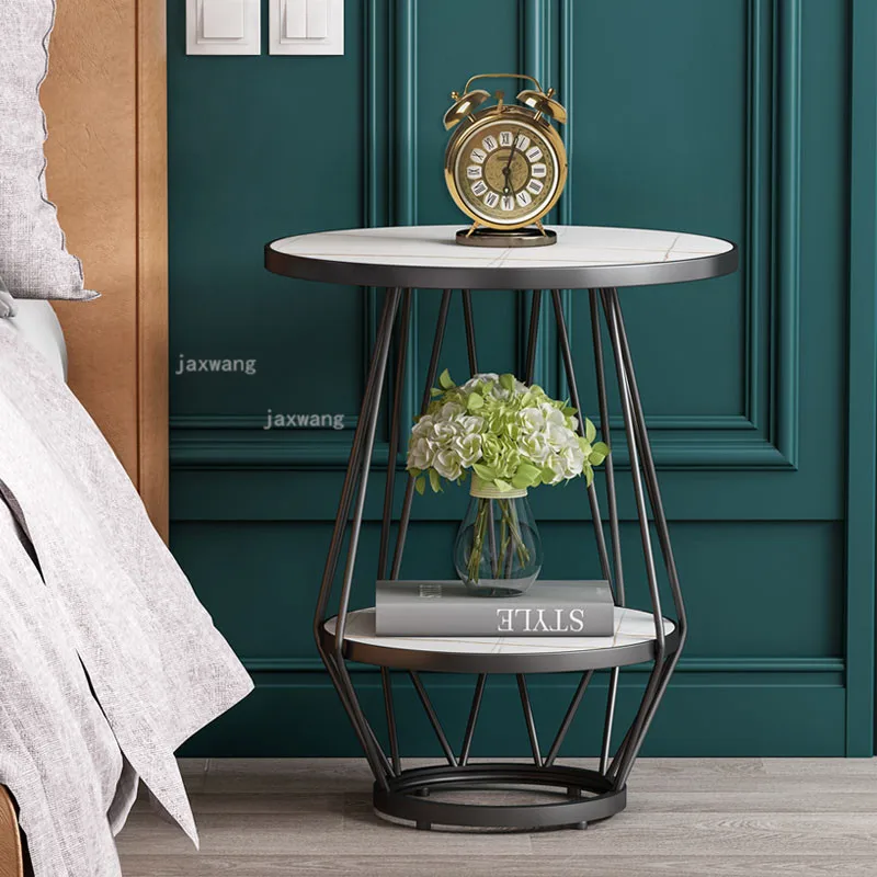 Nordic Luxury Coffee Tables Bedroom Beside Table Iron Sofa Side Kitchen Furniture Small Living Room Round Corner | Мебель