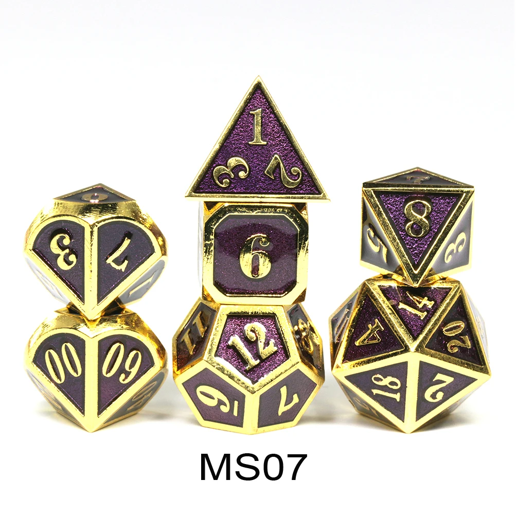 Набор металлических игральных костей 26 цветов мини размер фотография настольных