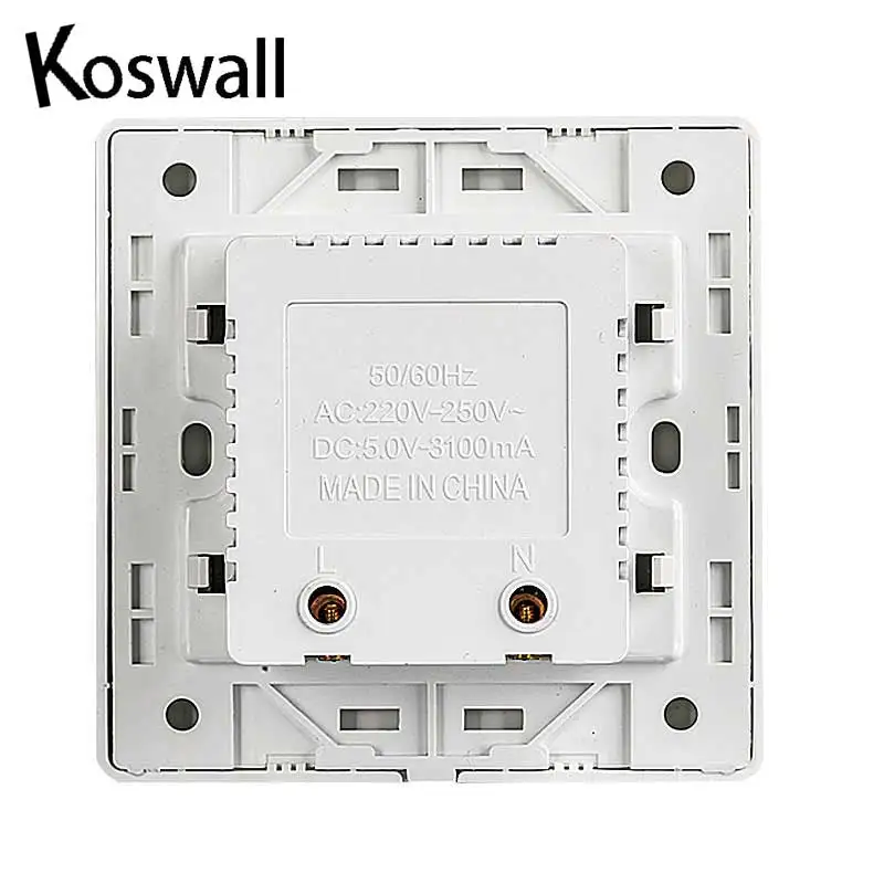 4 Порты USB DC 5V стены Мощность разъем Офис Электрический настенный гнездо Зарядное