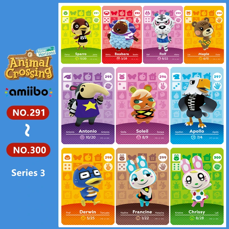 Animal Croxxing NO.291 ~ 300 новые горизонты лидер продаж сельские жители серии 3 ДЛЯ NS Switch 3DS