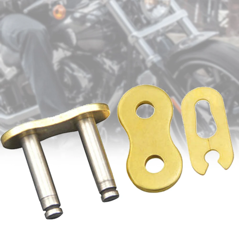 

530 Easy Install Small Metal Heavy Duty Repair Dirt Bike Split Accessories Motorcycles Quad Drive Replace Chain Link Gold X Ring