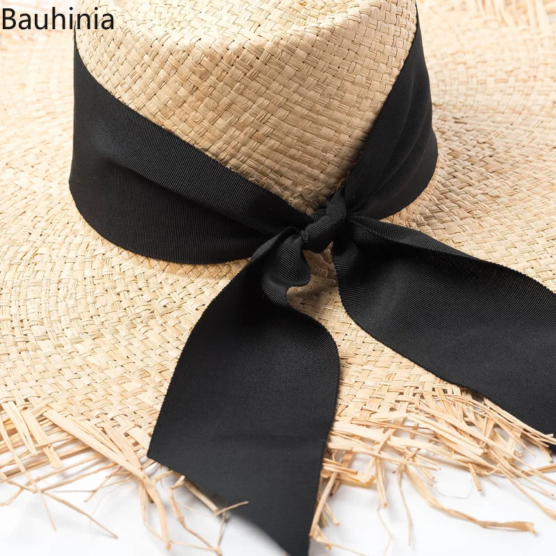 

Summer Visor Hats Women Foldable Fashion Handmade Cap Wide Brim Panama Casual Beach sun straw hat